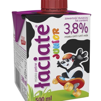 Mleko UHT łaciate junior 3,8% Mlekpol 500ml