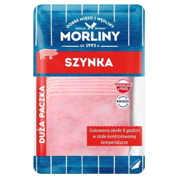 Szynka wieprzowa w plastrach Morliny 200g 3 op.