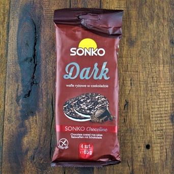 Wafle ryżowe w czekoladzie dark Sonko 65g