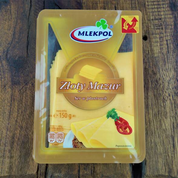 Złoty Mazur ser w plastrach Mlekpol 150g 