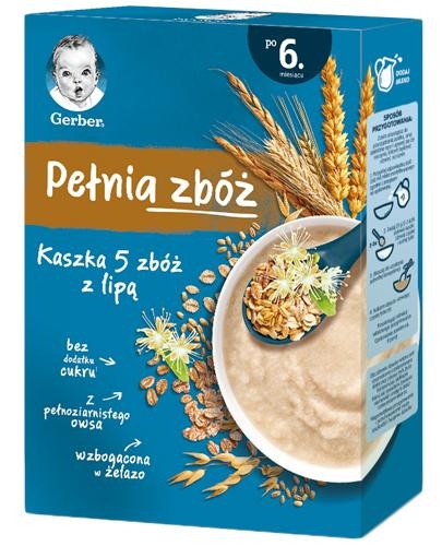 Pełnia Zbóż Kaszka 8 zbóż lipą po 6 miesiącu Gerber 180g