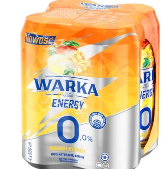 Warka energy mango i cytrus 500ml (4-pak) 3 op.