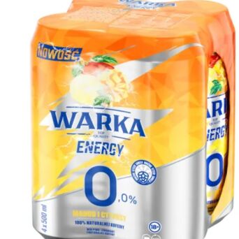 Warka energy mango i cytrus 500ml (4-pak) 3 op.