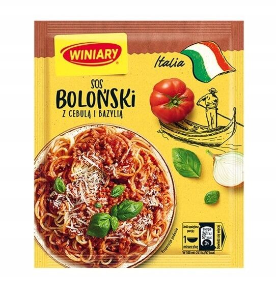 Sos italia boloński z cebulą i bazylią Winiary 46g 3 szt.