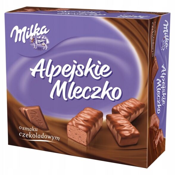 Alpejskie mleczko smaku czekoladowym Milka 330g