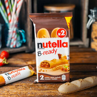 Nutella B-ready Wafelek z orzechami laskowymi i kakao oraz chrupkami 2x22g