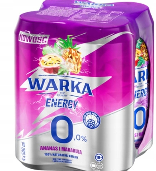 Warka energy ananas i marakuja 500ml (4-pak)