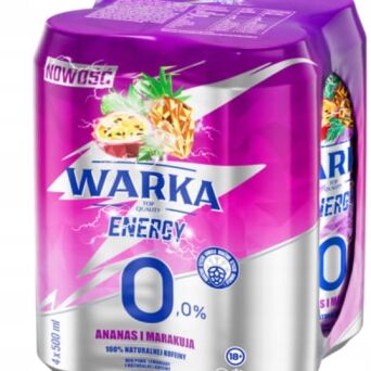 Warka energy ananas i marakuja 500ml (4-pak)