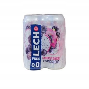 Lech free smoczy owoc i winogrono 500ml (4-pak) 3 op.