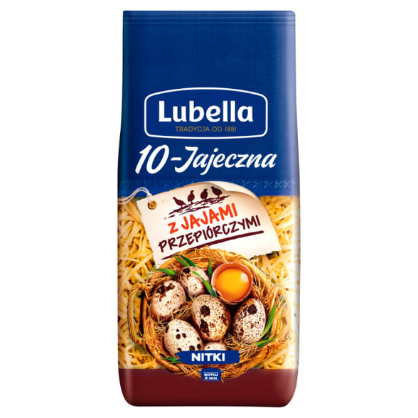 Makaron 10 jajeczna z jajami przepiórczymi Lubella 250g