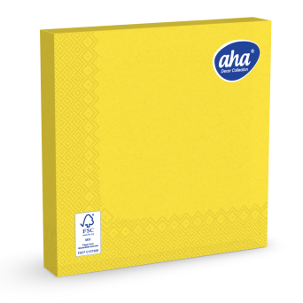 Serwetki AHA 3-warstwowe żółte