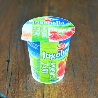 Jogurt bez cukrów malinowy Jogobella 150g 3 szt.