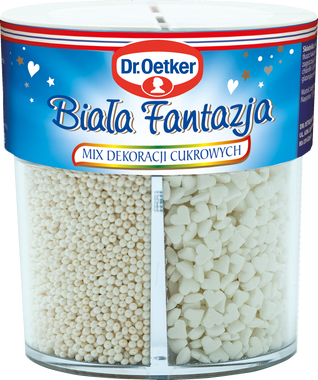 Biała Fantazja Mix dekoracji cukrowych Dr Oetker 73g