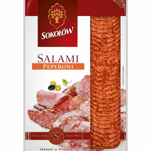 Salami peperoni w plastrach Sokołów 100g 3 op.*