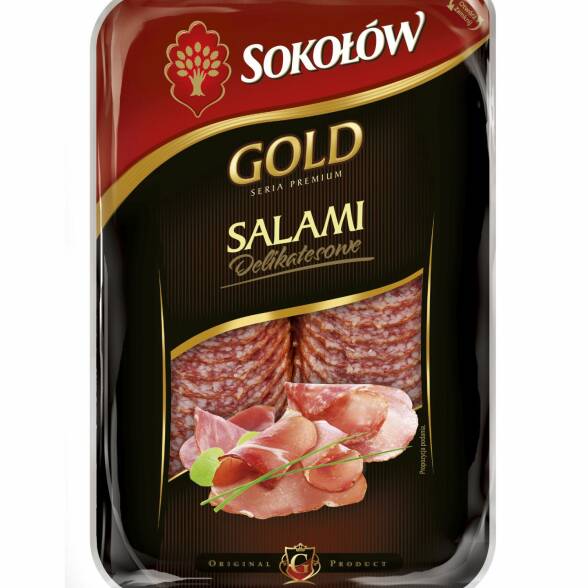 Salami delikatesowe w plastrach Sokołów 100g 3 op.*