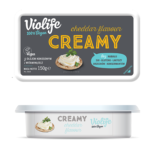 Creamy cheddar flavour Violife 150g