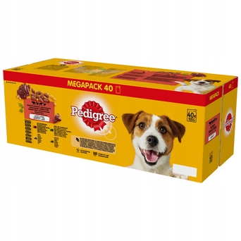 Pedigree mix smaków mokra karma dla psa w galaretce w saszetkach 40x100g