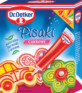 Pisaki cukrowe (4 kolory) Dr Oetker 76g 3 szt.