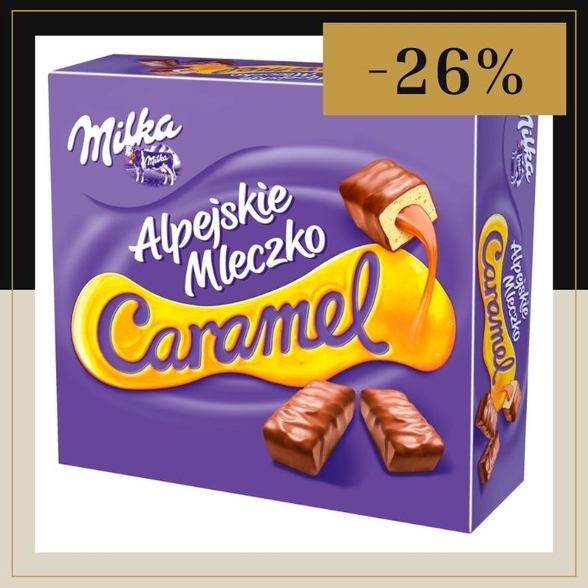 Alpejskie mleczko carmel Milka 350g