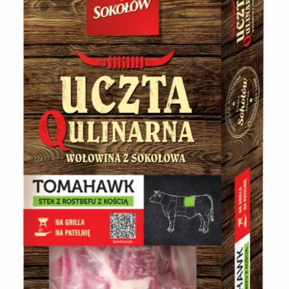 Stek tomahawk z rostbefu z kością dojrzewający Sokołów 1 szt.