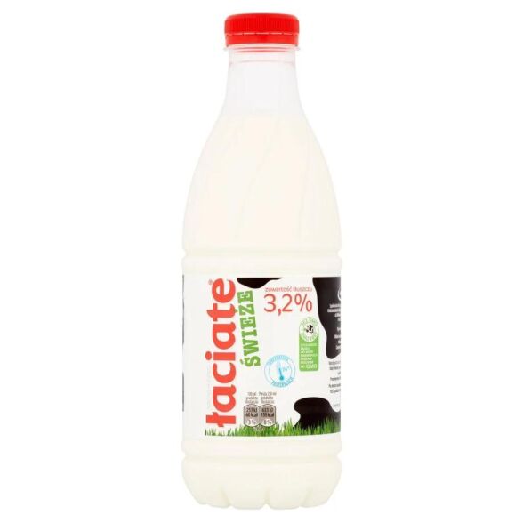 Mleko świeże w butelce łaciate 3,2% 1l