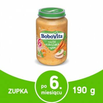 Rosołek z kurczaka z ryżem po 6 miesiącu BoboVita 190g