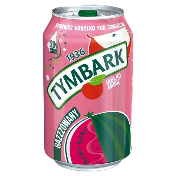 Tymbark gazzzowany jabłko-arbuz puszka 330ml