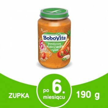 Pomidorowa z kurczakiem i ryżem po 6 miesiącu BoboVita 190g