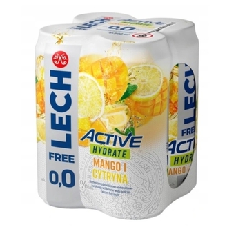 Lech free active mango i cytryna 500ml (4-pak)