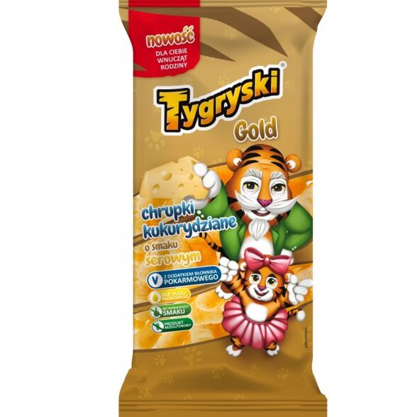 Tygryski gold chrupki kukurydziane serowe 100g