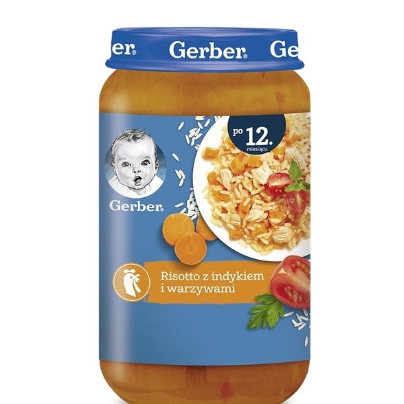 Obiadek risotto z indykiem i warzywami po 12 miesiącu Gerber 250g