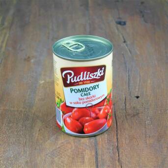 Pomidory całe bez skórki w soku pomidorowym Pudliszki 400g