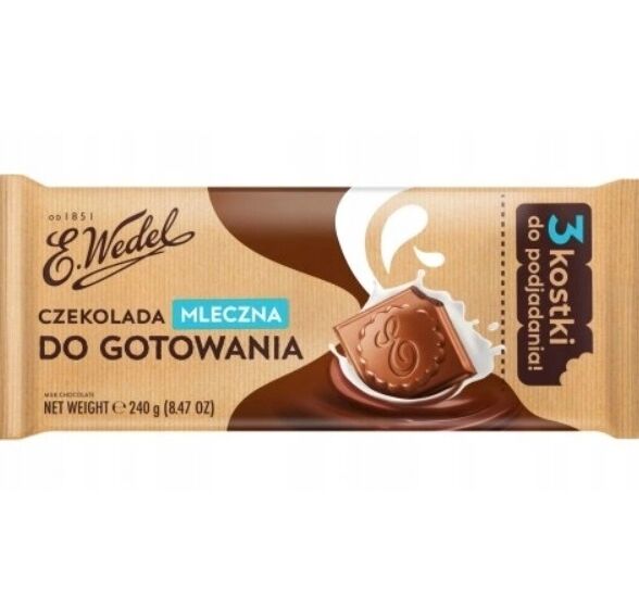 Czekolada do gotowania mleczna E.Wedel 240g