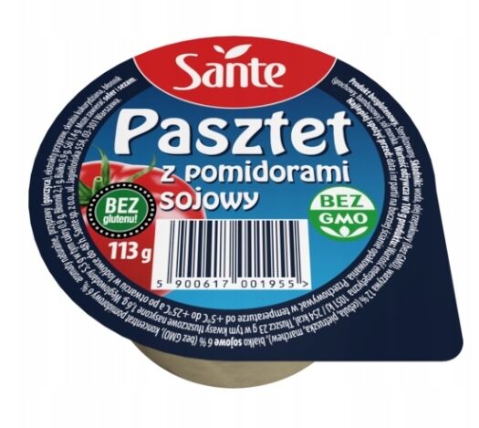 Pasztet z pomidorami sojowy Sante 113g 3 szt.