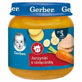 Obiadek jarzynki z cielęciną po 5 miesiącu Gerber 125g