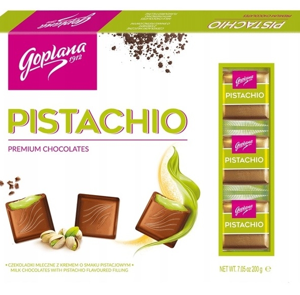 Pistachio czekoladki mleczne Goplana 200g