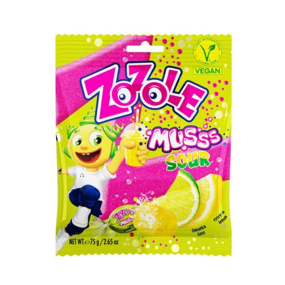 Zozole musss karmelki z nadzieniem musującym cytrynowo-limonkowym 75g