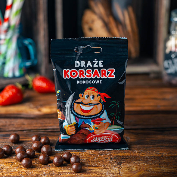 Draże Korsarz kokosowe Skawa 70g