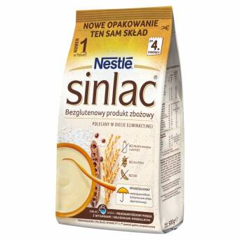 Bezglutenowy Produkt Zbożowy Bez Laktozy Soi dla niemowląt po 4 miesiącu Nestle Sinlac 500g 3 szt.