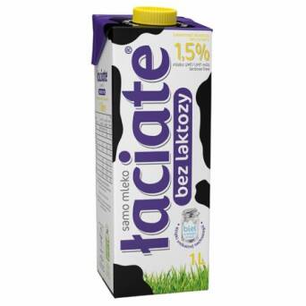 Mleko UHT 1.5% bez laktozy łaciate kartonik 1l
