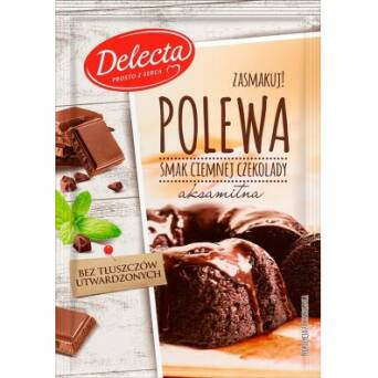 Polewa o smaku ciemnej czekolady Delecta 100g