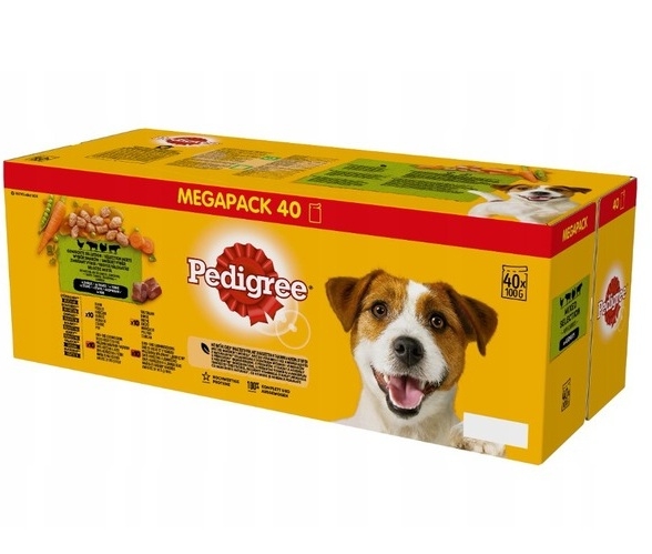 Pedigree mix smaków mokra karma dla psa w sosie z warzywami w saszetkach 40x100g