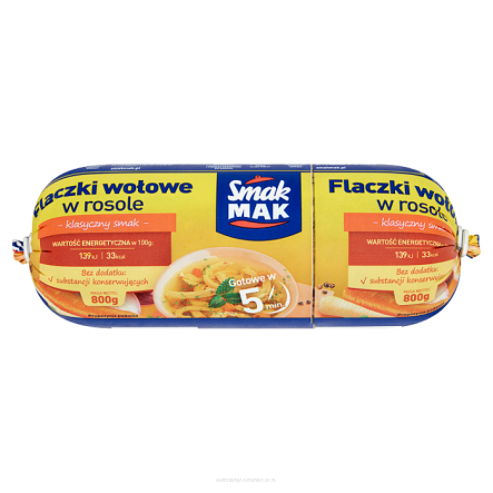 Flaczki wołowe w rosole Smak Mak 800g