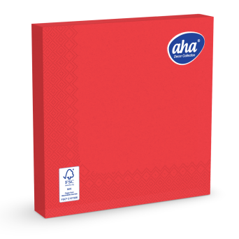 Serwetki AHA 3-warstwowe czerwone