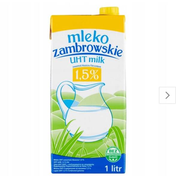 Mleko Zambrowskie UHT 1,5% Mlekpol 1l