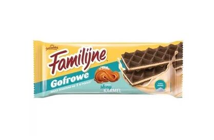 Familijne gofrowe wafle o smaku słonego karmelu 140g 3 szt.