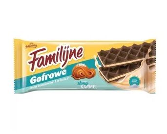 Familijne gofrowe wafle o smaku słonego karmelu 140g 3 szt.