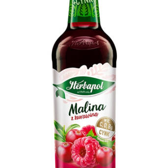 Syrop malinowy z żurawiną Herbapol 420ml