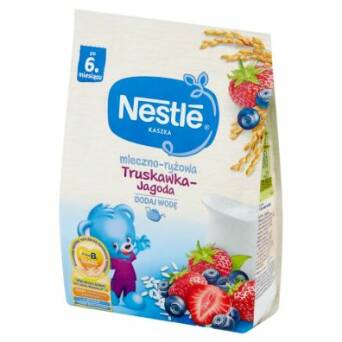 Kaszka mleczno-ryżowa truskawka-jagoda po 6 miesiącu Nestle 230g 3 szt.