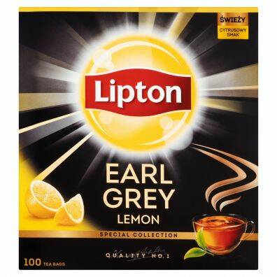 Herbata Lipton Earl Grey cytrynowa 92 torebek 3 szt.